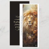 Create Your Own Romantic Floral Lion Bookmark Card (Voorkant / Achterkant)
