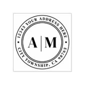 Create Your Own Round Return Address Rubberstempel (Afrduk)