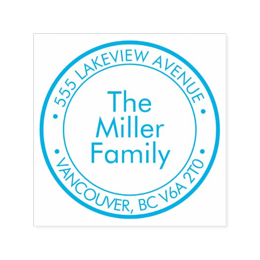 Create Your Own Rubber Family Address Stamp Zelfinktende Stempel (Design)