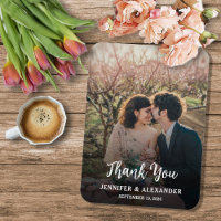 Create your own rustic photo Thank you Wedding