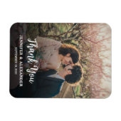 Create your own rustic photo Thank you Wedding Magneet (Horizontaal)