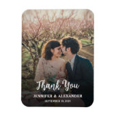 Create your own rustic photo Thank you Wedding Magneet (Verticaal)