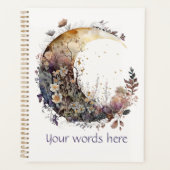 Create Your Own Rustic Sunset Floral Crescent Moon Planner (Voorkant)