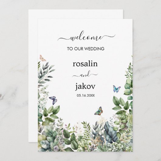 Create Your Own rustic wedding Kaart (Voorkant / Achterkant)