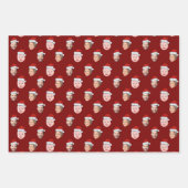 Create Your Own Santa Hat Face 3 Photo Christmas Inpakpapier Vel (Voorkant 3)