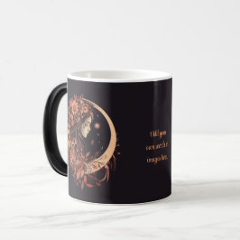 Create Your Own Serene Boho Crescent Moon Floral  Magische Mok