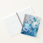 Create Your Own Shabby Chic Blue & Purple Roses Notitieboek (Binnen)