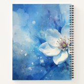 Create Your Own Shabby Chic White Tea Rose Blue Notitieboek (Achterkant)