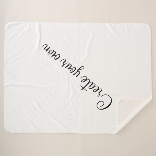 Create your own sherpa deken (Voorkant (horizontaal))