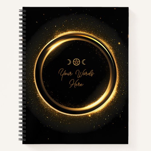 Create Your Own Shiny Golden Ring Notitieboek (Voorkant)