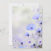 Create Your Own Simple Blue Flowers Wedding Save The Date (Achterkant)
