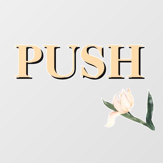 Create Your Own Simple Custom Push Raamsticker (Vel)