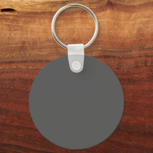 Create Your Own simple dark gray Sleutelhanger (Achterkant)
