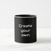 Create Your Own Sips & Giggles Custom Black Mug Mok (Midden)