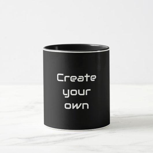 Create Your Own Sips & Giggles Custom Black Mug Mok (Midden)