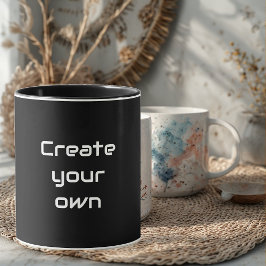 Create Your Own Sips & Giggles Custom Black Mug Mok