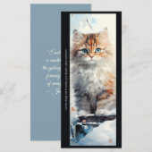 Create Your Own Snowy Orange Kitten Bookmark Card (Voorkant / Achterkant)
