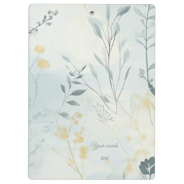 Create Your Own Soft Golden Flowers Minimalist Klembord