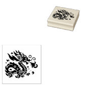 Create Your Own Stenciled Fire Dragon Emblem Rubberstempel (Gestempeld)