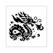 Create Your Own Stenciled Fire Dragon Emblem Rubberstempel (Afrduk)