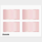 Create Your Own Stylish Rose Gold Blank Template Rechthoekige Sticker (Vel)