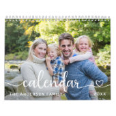 Create Your Own Stylish Script Family Photo 2026 Kalender (Hoes)