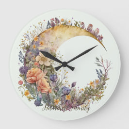 Create Your Own Summer Garden Floral Crescent Moon Grote Klok