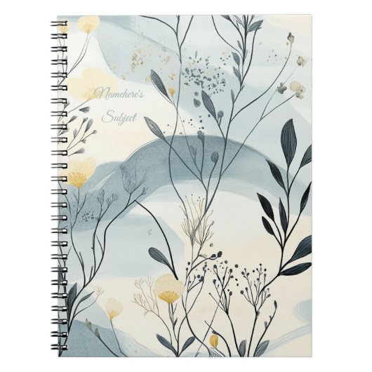 Create Your Own Summer Hills Floral Minimalist Notitieboek (Voorkant)