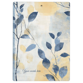 Create Your Own Sunny Blue Leaves Minimalist Klembord