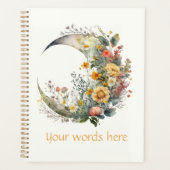 Create Your Own Sunny Floral Crescent Moon Planner (Voorkant)