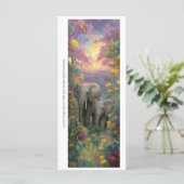 Create Your Own Sunrise Elephants Bookmark Card (Staand voorkant)