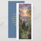 Create Your Own Sunrise Elephants Bookmark Card (Voorkant / Achterkant)