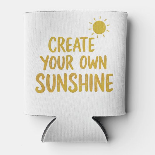 Create your own sunshine quote on blikjeskoeler (Voorkant)