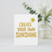 Create your own sunshine quote on briefkaart (Staand voorkant)