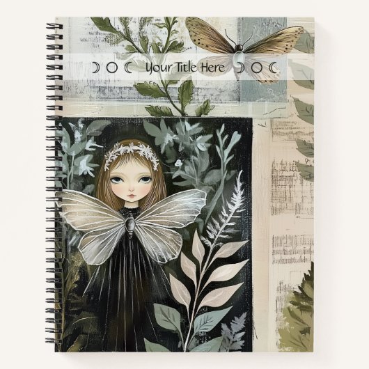 Create Your Own Surreal Butterfly Maiden Botanical Notitieboek (Voorkant)