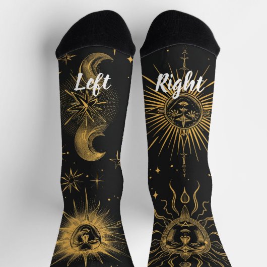 Create Your Own Surreal Celestial Moon & Stars Sokken (Top)
