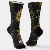 Create Your Own Surreal Celestial Moon & Stars Sokken (Gebogen)