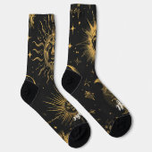 Create Your Own Surreal Celestial Moon & Stars Sokken (Rechts)