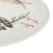 Create Your Own Tea Roses Floral Crescent Moon Snijplank (Hoek)