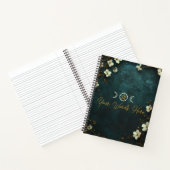 Create Your Own Teal Apple Blossoms Notitieboek (Binnen)