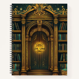 Create Your Own Teal Enchanted Secret Library Notitieboek