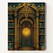 Create Your Own Teal Enchanted Secret Library Notitieboek (Achterkant)