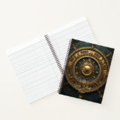 Create Your Own Teal Gold Clock Steampunk Notitieboek (Binnen)