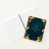 Create Your Own Teal Golden Gingko Leaves Notitieboek (Binnen)