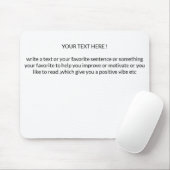 create your own text Mousepad Muismat (Met muis)