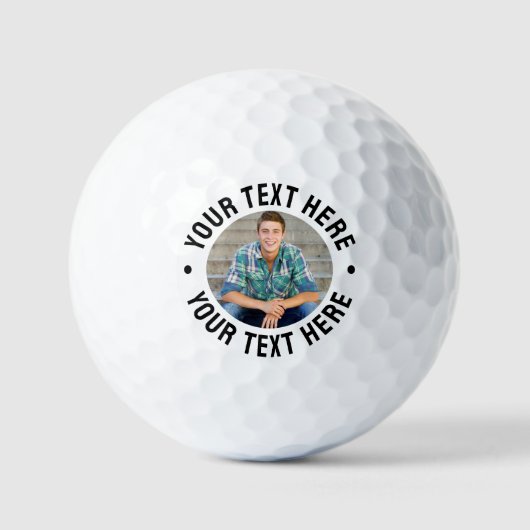 Create your Own Text Photo Golfballen (Voorkant)