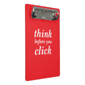 Create Your Own | think before you click | Mini Klembord (Schuin)