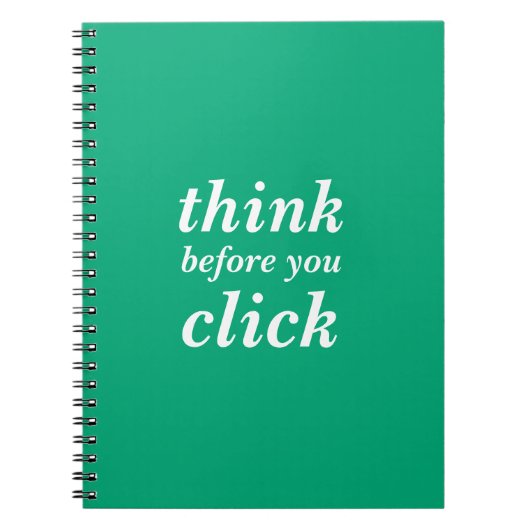 Create Your Own | think before you click | Notitieboek (Voorkant)