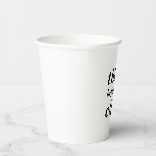 Create Your Own | think before you click | Papieren Bekers (Rechts)