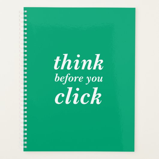Create Your Own | think before you click | Planner (Voorkant)